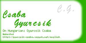 csaba gyurcsik business card